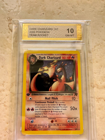 1ST EDITION HOLO DARK CHARIZARD PGC TEAM ROCKET 2000 4/82 PSA POKEMON MINT #3