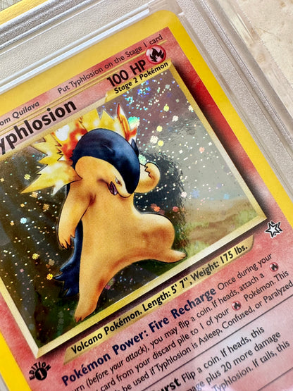 BLACK DOT ERROR TYPHLOSION 1ST EDITION PGC 10 NEO GENESIS PSA POKEMON 17/111