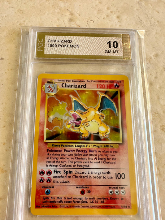 CHARIZARD 10 BASE 1999 HOLO PGC POKEMON PSA 4/102 CARD GEM MINT #17