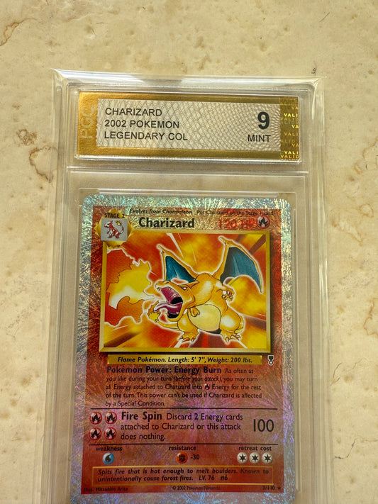 CHARIZARD 9 LEGENDARY COLLECTION REVERSE HOLO PGC BASE PSA POKEMON 3/110 GEM!