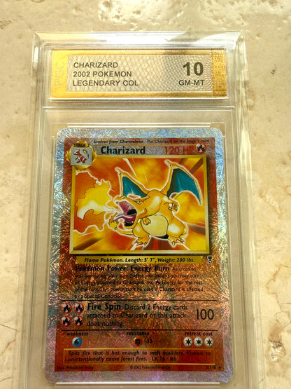 CHARIZARD 10 LEGENDARY COLLECTION REVERSE HOLO PGC BASE PSA POKEMON 3/110 GEM!