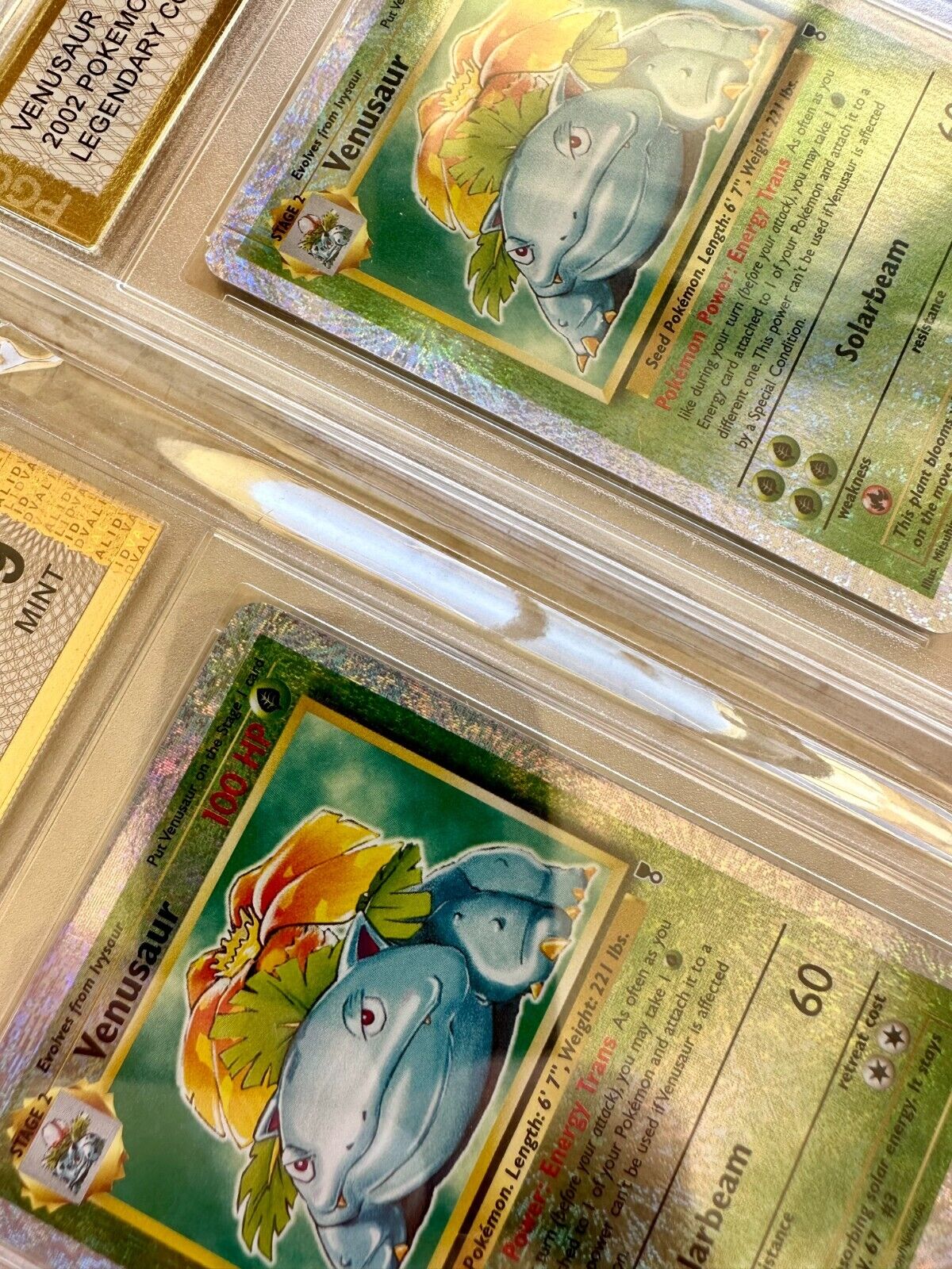 2X VENUSAUR LEGENDARY COLLECTION PGC 9 & 10 HOLO PSA POKEMON CARD 18/110 MINT