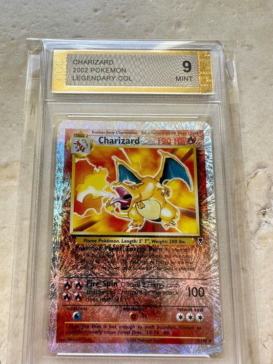 CHARIZARD LEGENDARY COLLECTION REVERSE HOLO PGC 9 BASE PSA POKEMON 3/110 MINT