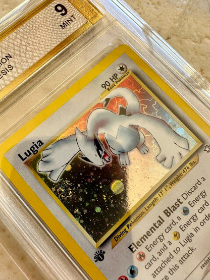 LUGIA 1ST EDITION NEO GENESIS PGC 9 BASE HOLO PSA 2000 POKEMON 9/111 CARD MINT