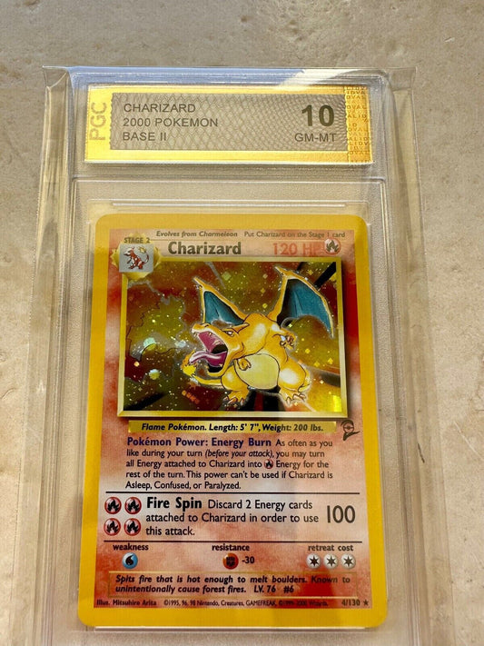 CHARIZARD BASE 2 2000 PGC 10 HOLO PSA POKEMON CARD 4/130 GEM MINT