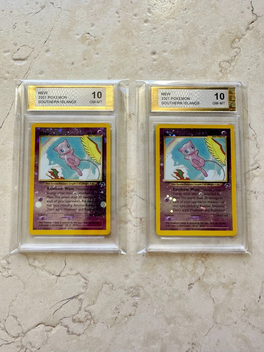 2X MEW PGC 10 SOUTHERN ISLANDS 2001 REVERSE HOLO BASE PSA 1/18 GEM MINT