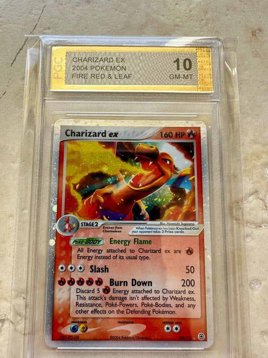 CHARIZARD EX PGC 10 FIRE RED LEAF GREEN 2004 BASE PSA POKEMON 105/112 SWIRL MINT