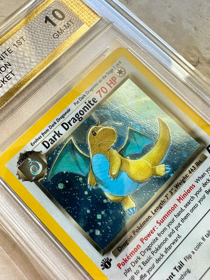 DARK DRAGONITE 1ST EDITION PGC 10 HOLO PSA TEAM ROCKET 2000 POKEMON 5/82 MINT