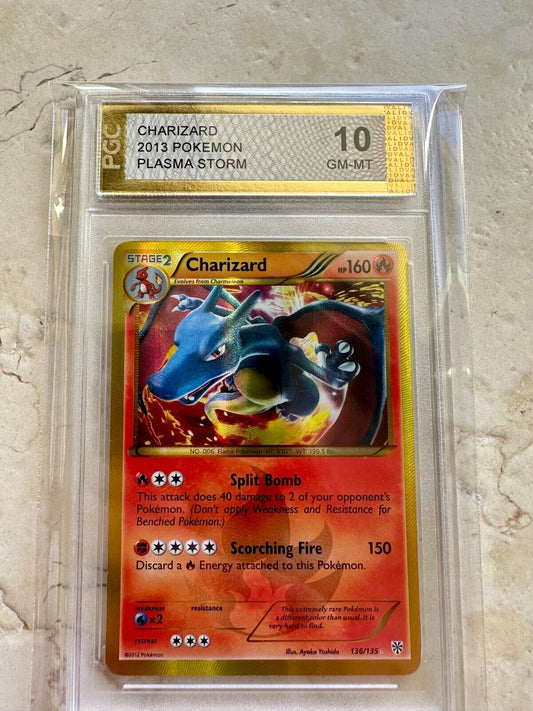 CHARIZARD PGC 10 PLASMA STORM 2013 BASE PSA POKEMON 136/135 SECRET RARE SR MINT