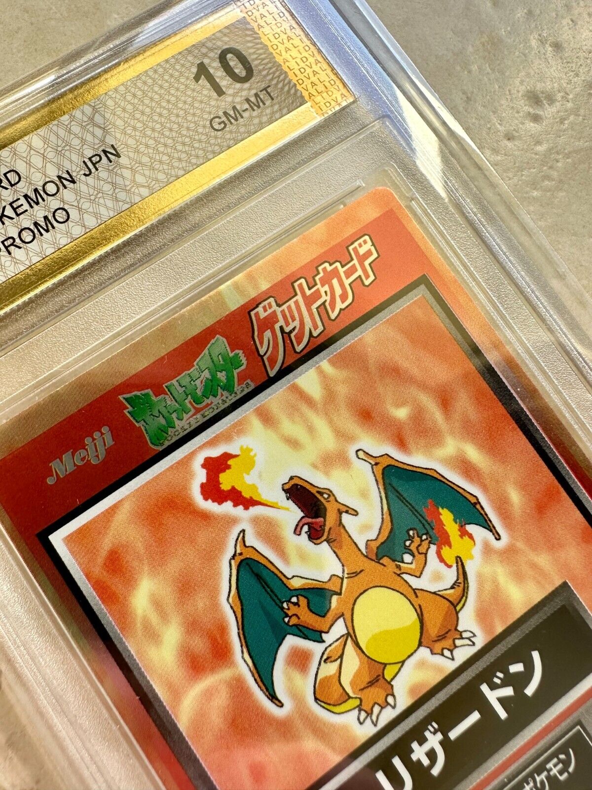 CHARIZARD 1997 MEIJI PGC 10 CHOCOLATE GET 006 PSA JAPANESE POKEMON BASE GEM MINT