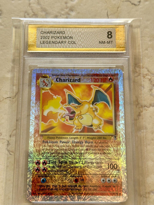 CHARIZARD LEGENDARY COLLECTION REVERSE HOLO PGC 8 BASE PSA POKEMON 3/110 MINT